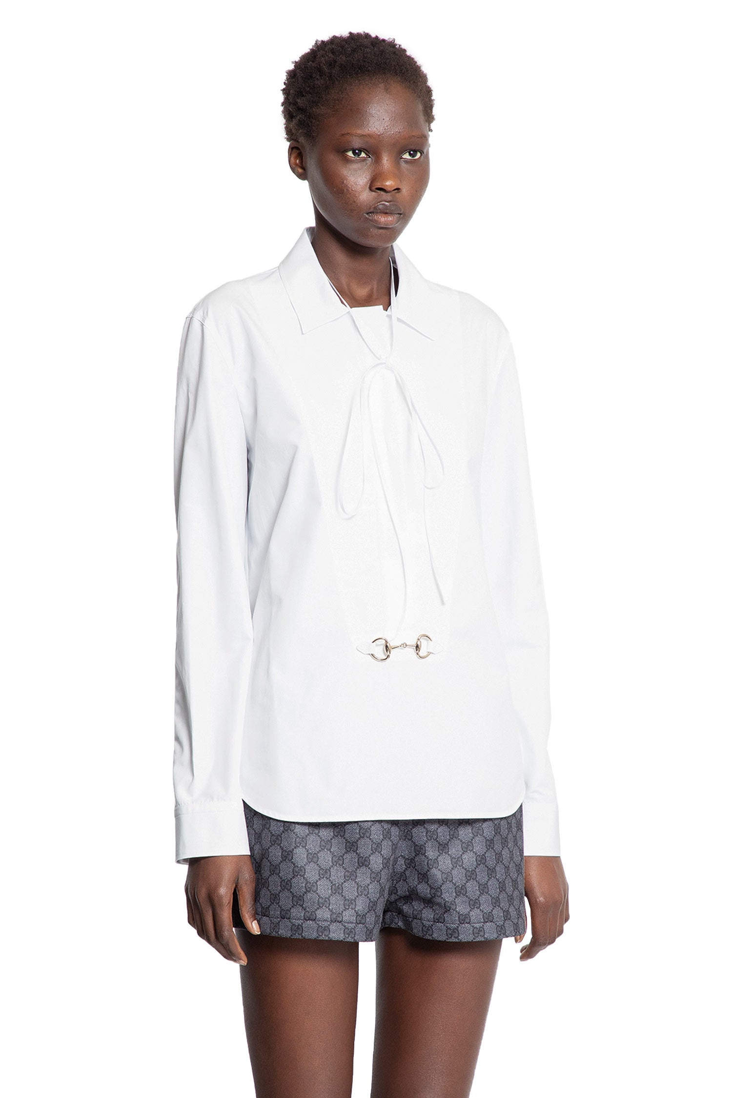 Cotton-Poplin-Horsebit-Shirt - 2