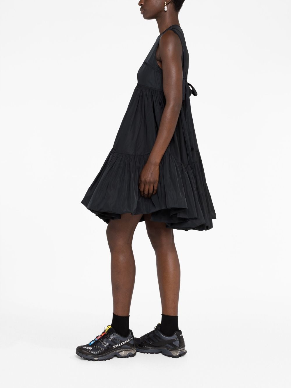 Divya bow-embellished faille minidress - 4