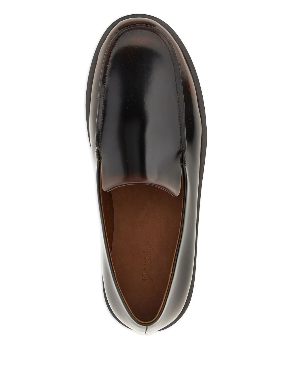 polished-leather loafers - 4