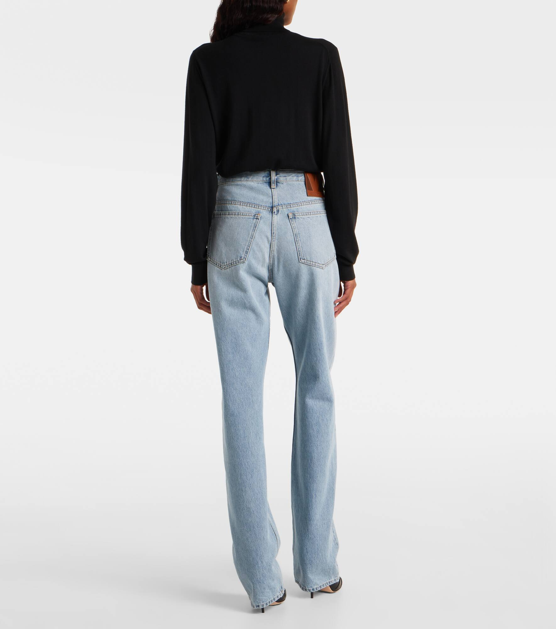 Mid-rise wide-leg jeans - 3