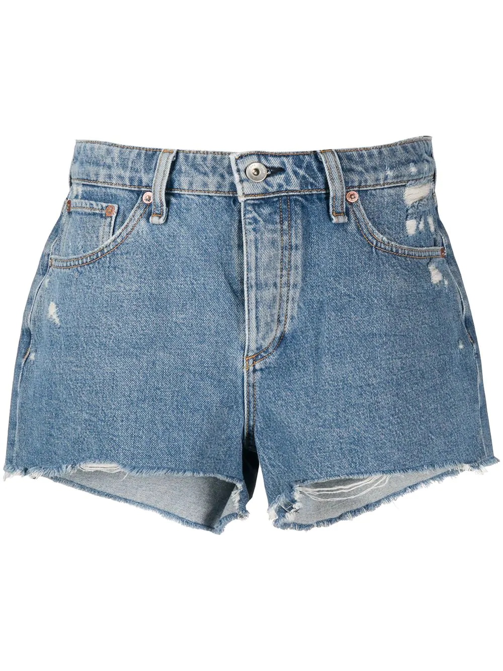 Misha distressed denim shorts - 1