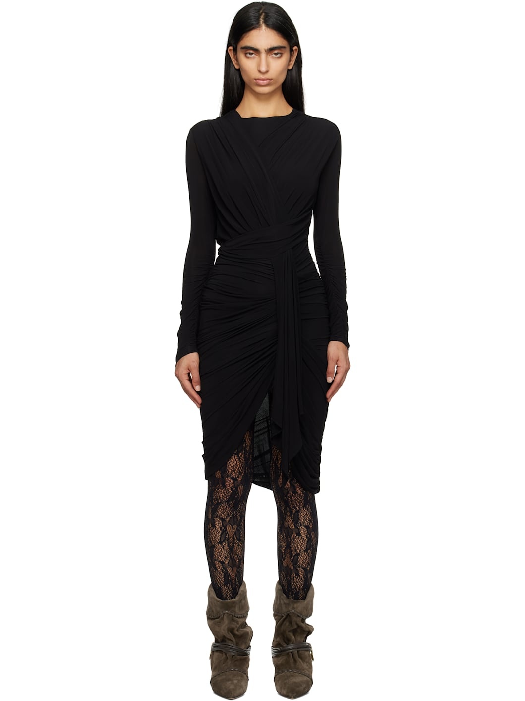 Black Zorah Midi Dress - 1