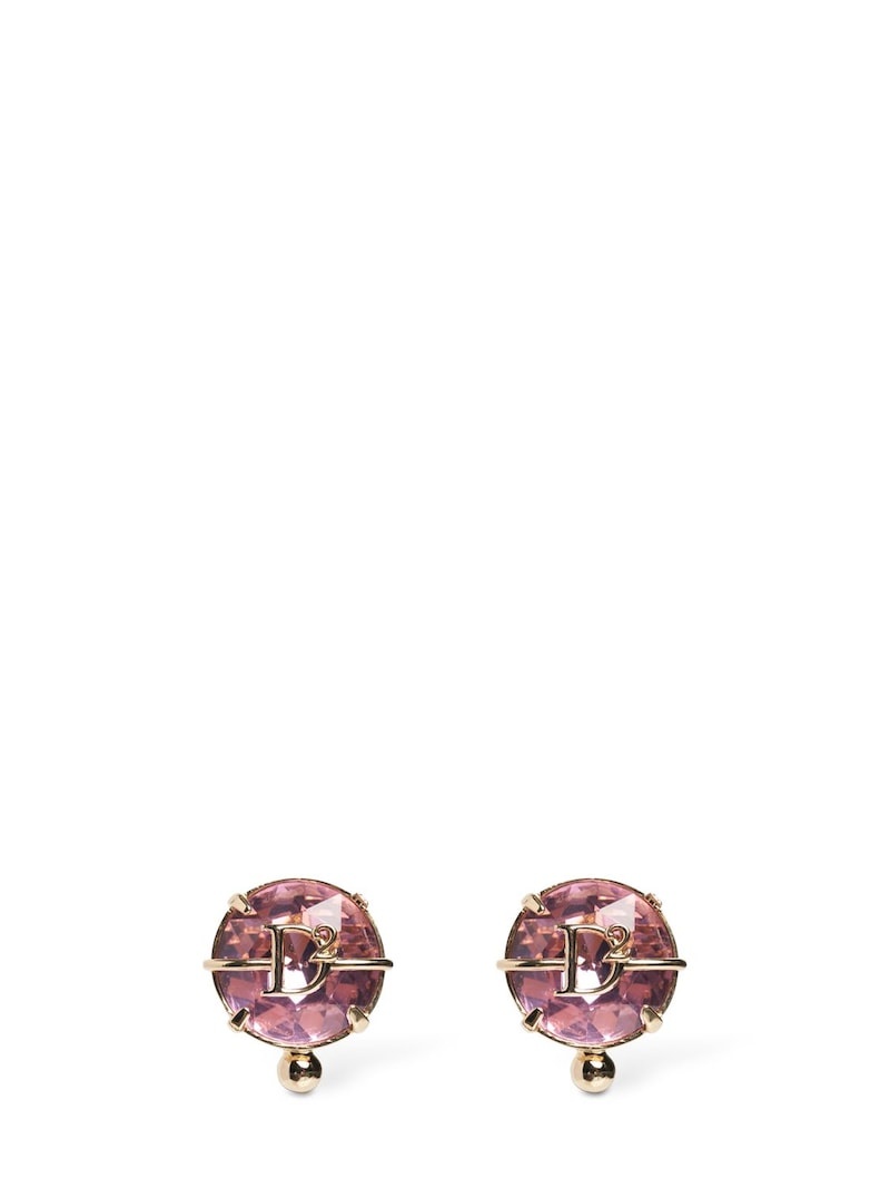 D2 crystal clip-on earrings - 1