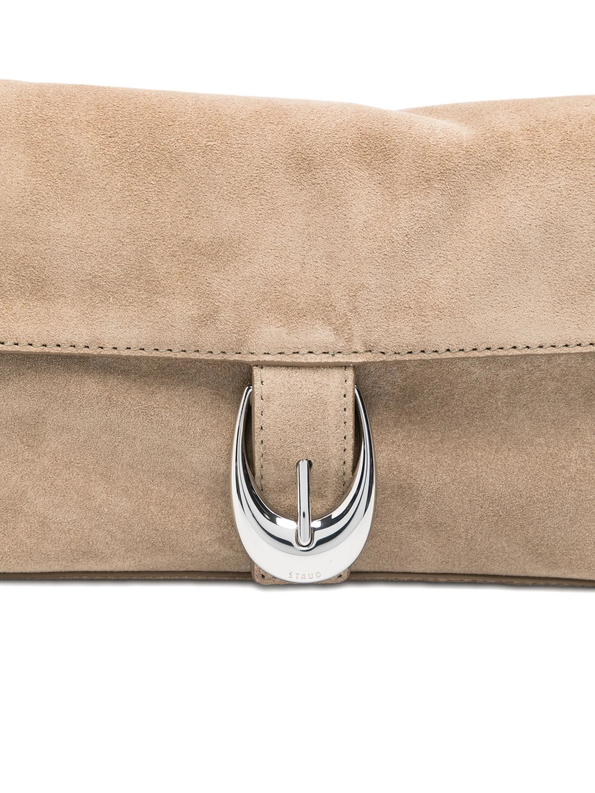 Staud Harlow Buckled Suede Shoulder Bag - 2