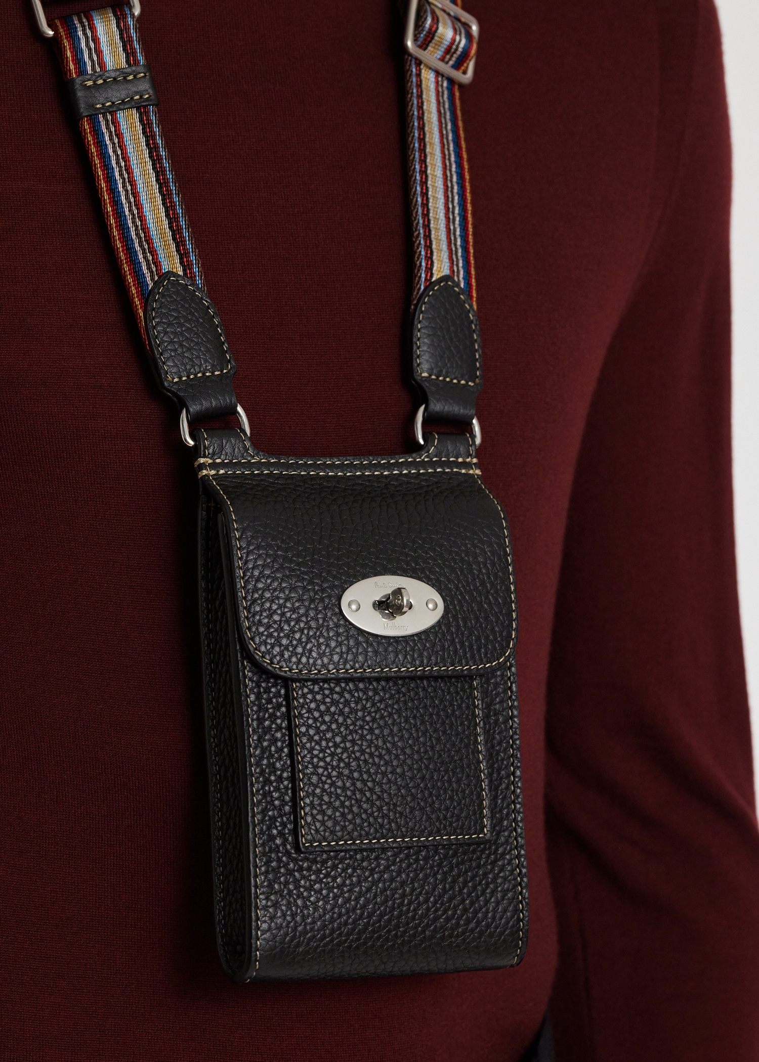 Mulberry x Paul Smith - Black Mini Antony Bag - 12