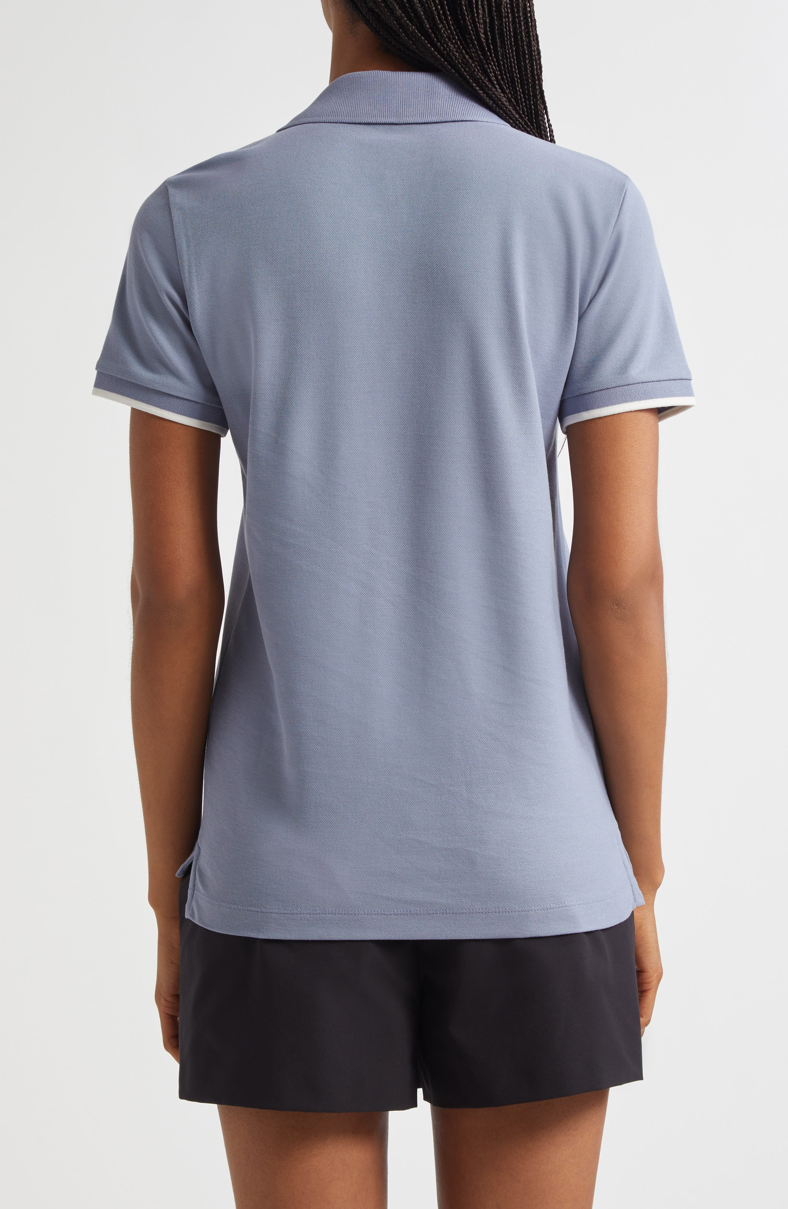 Moncler Logo Patch Cotton Piqué Polo in Rain Washed at Nordstrom - 2