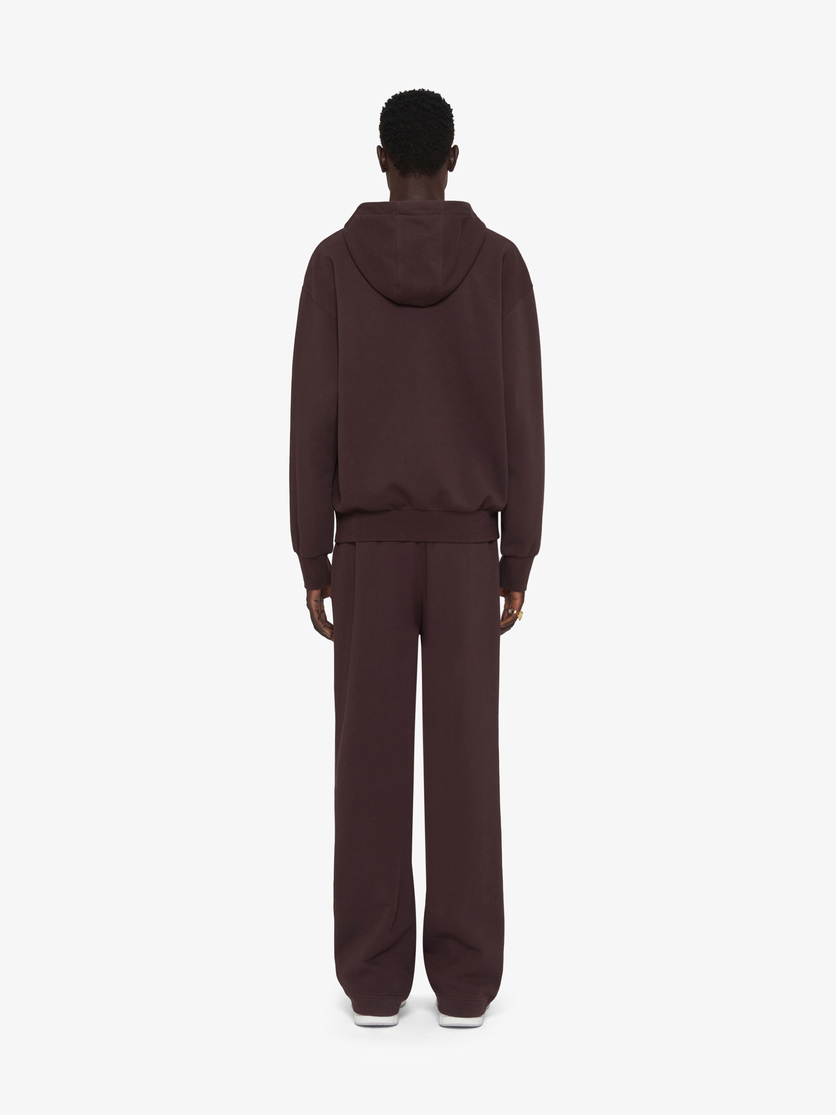 HOODIE IN FLEECE WITH GIVENCHY SIGNATURE - 4
