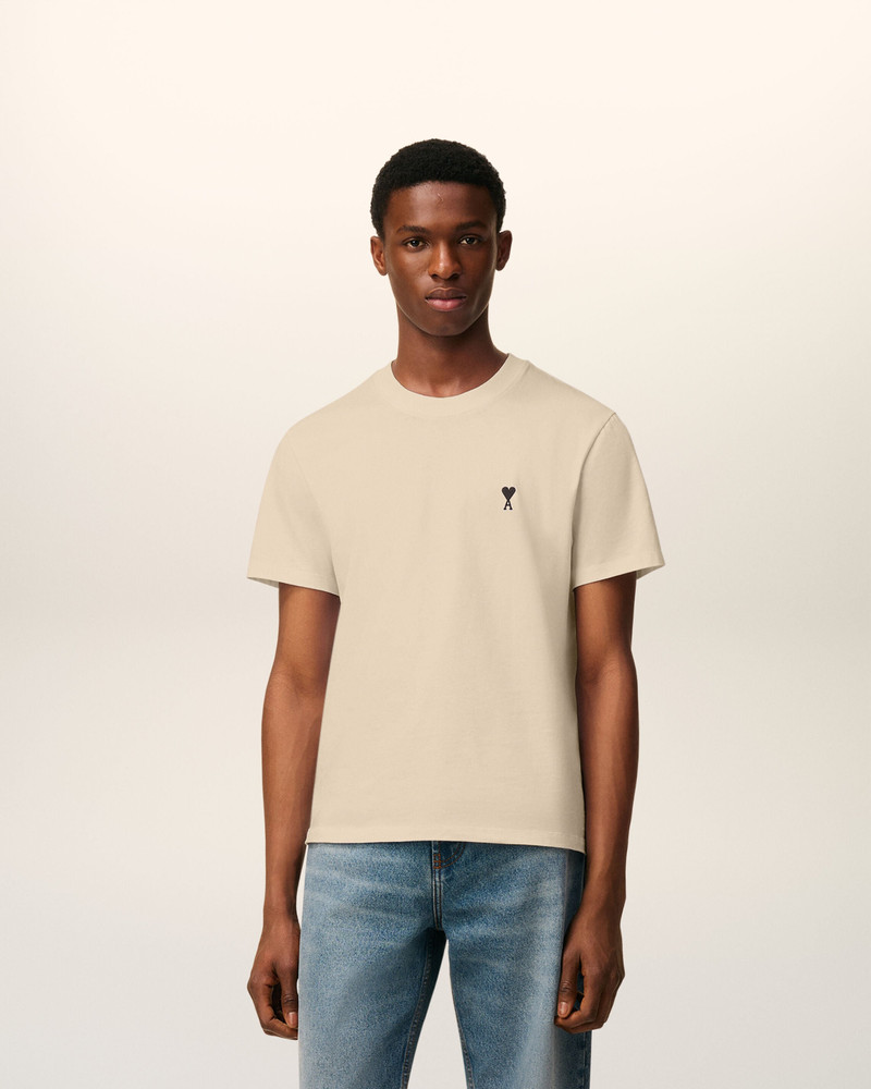 AMI Paris BEIGE COTTON AMI DE COEUR T-SHIRT outlook