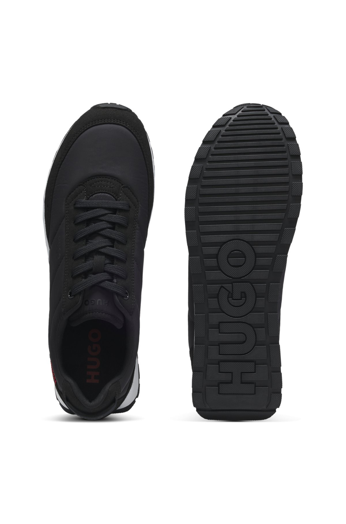 RETRO-INSPIRED TRAINERS WITH FAUX SUEDE - 4