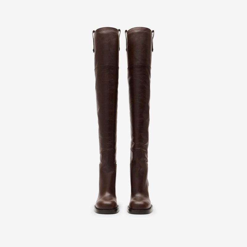 Burberry Leather Cavalier Thigh-high Heel Boots outlook