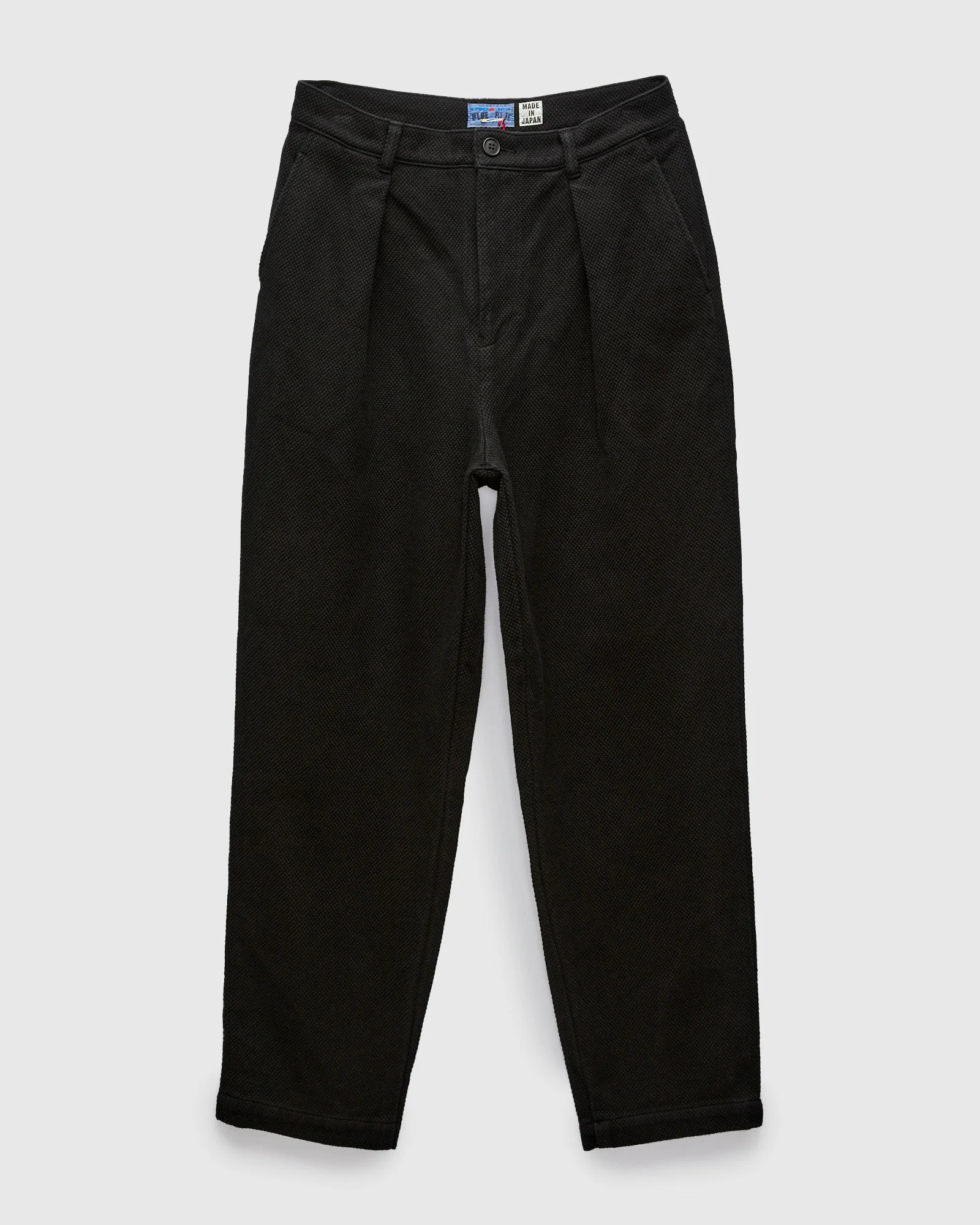 Double Cloth Sashiko Trousers in Black - 1