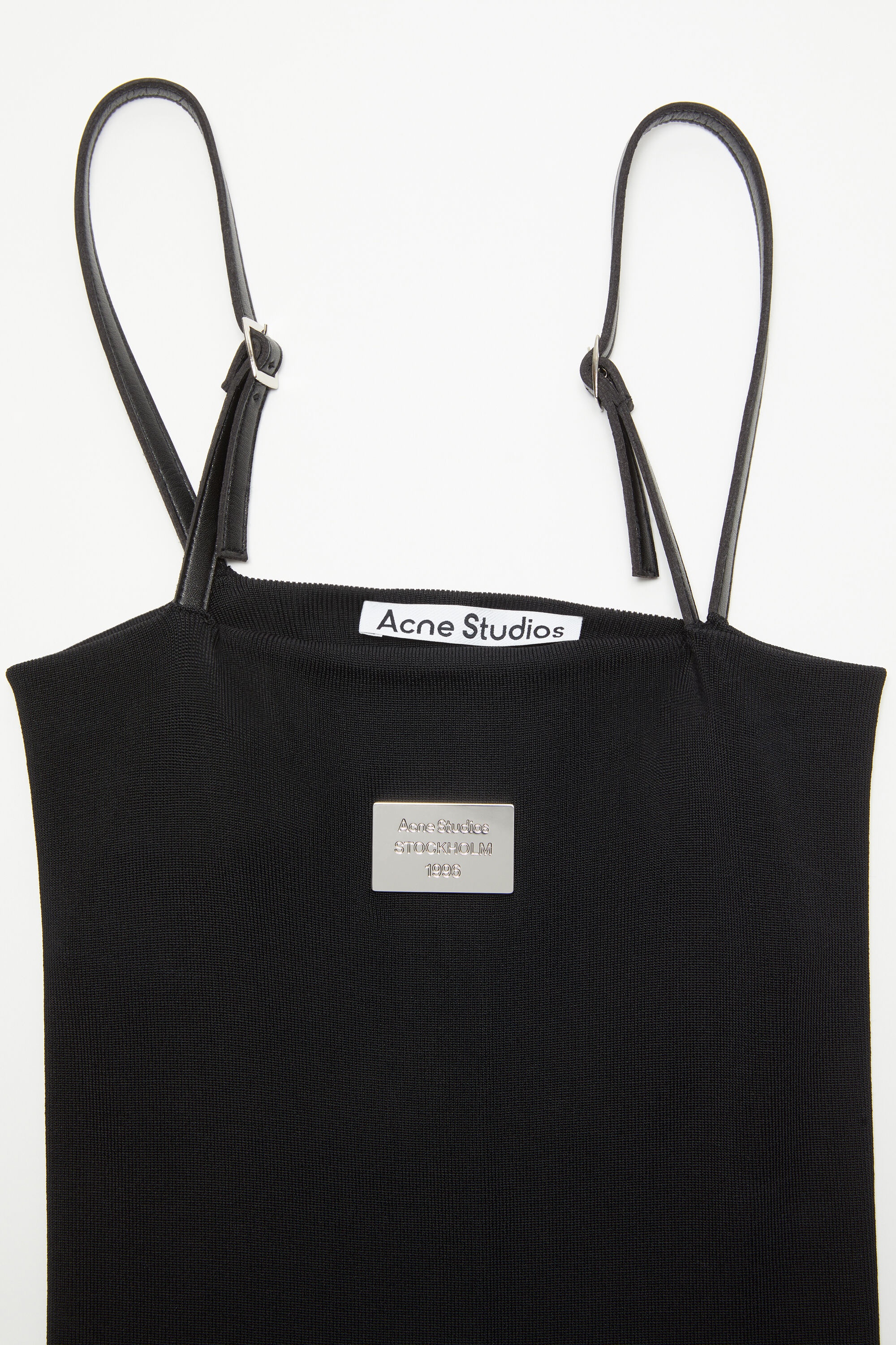 Strap logo dress - Black - 6