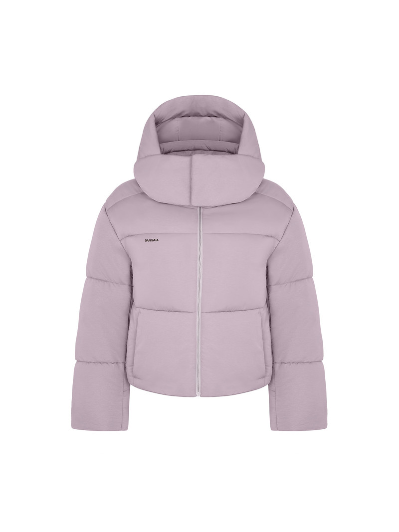 Women's DNA Flower-Warmth Cropped Puffer - Raisin Purple 1