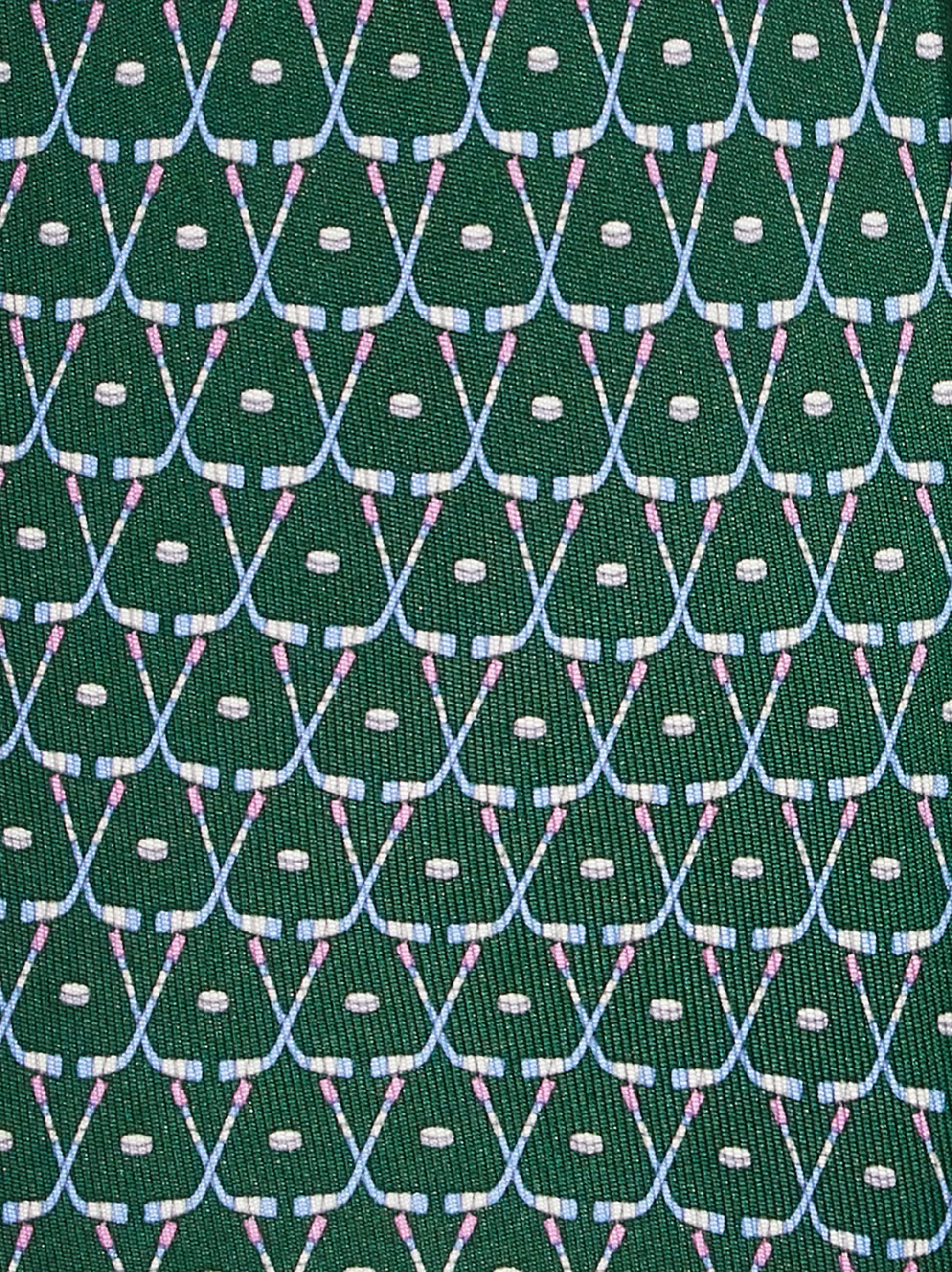 Hockey print silk tie - 2