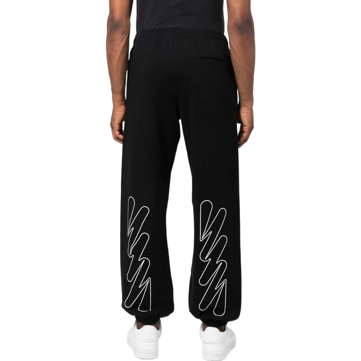 Off-White Wave Diagonal Slim Sweat Pant 'Black' OMCH029F22FLE0081001 - 3