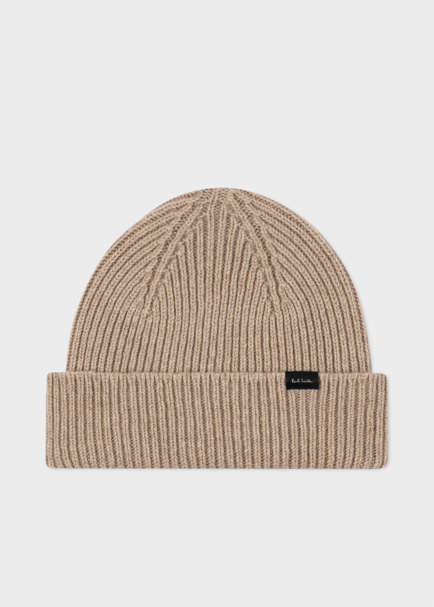 Cashmere-Blend Ribbed Beanie Hat - 1