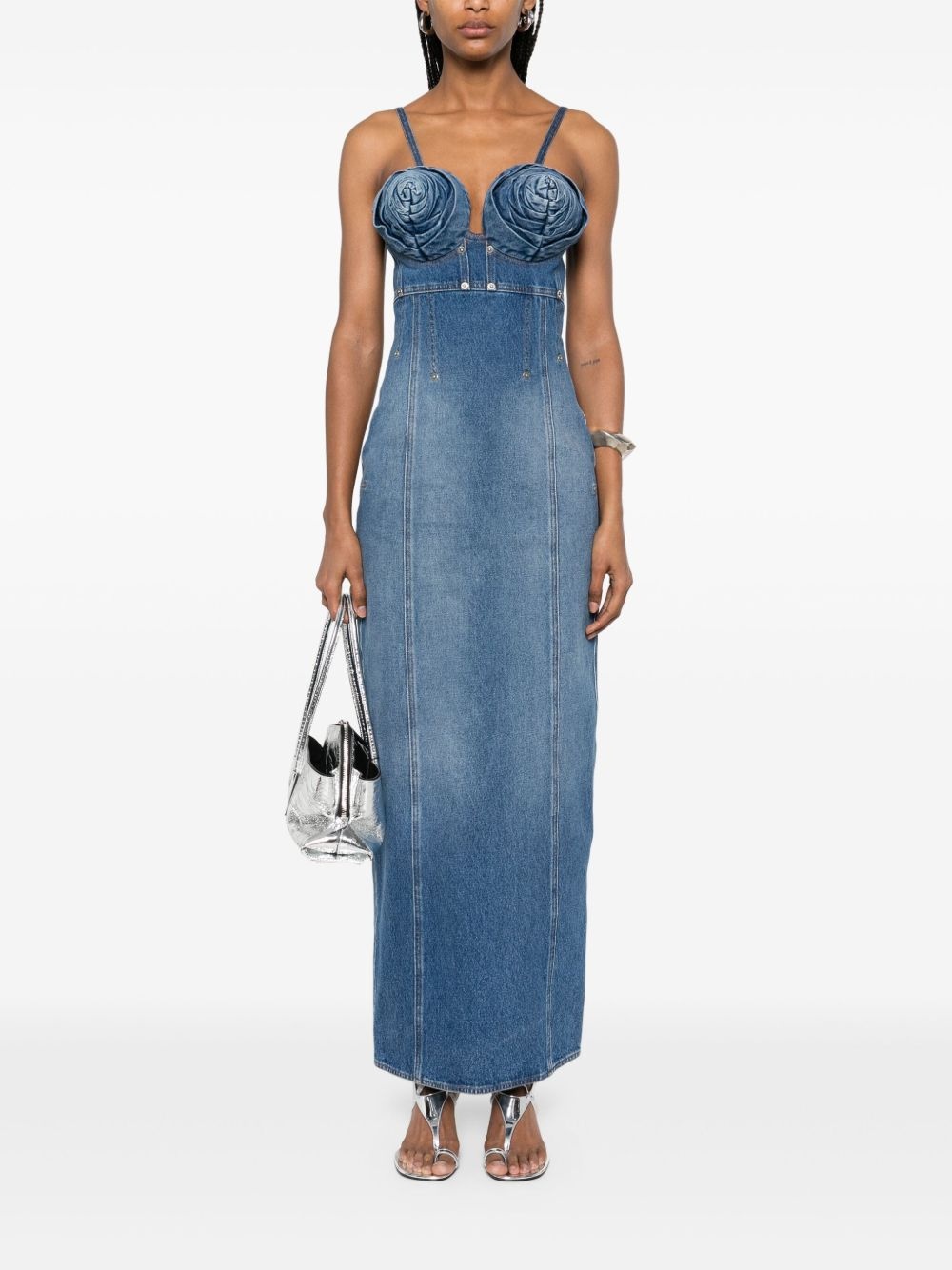 denim maxi dress - 2