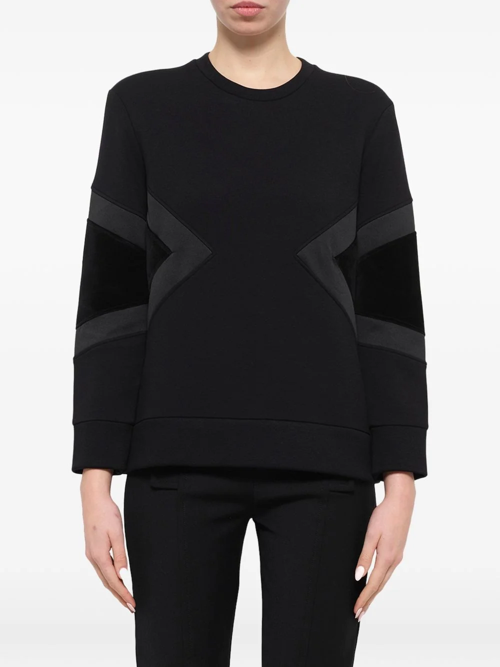 panelled sweatshirt - 1