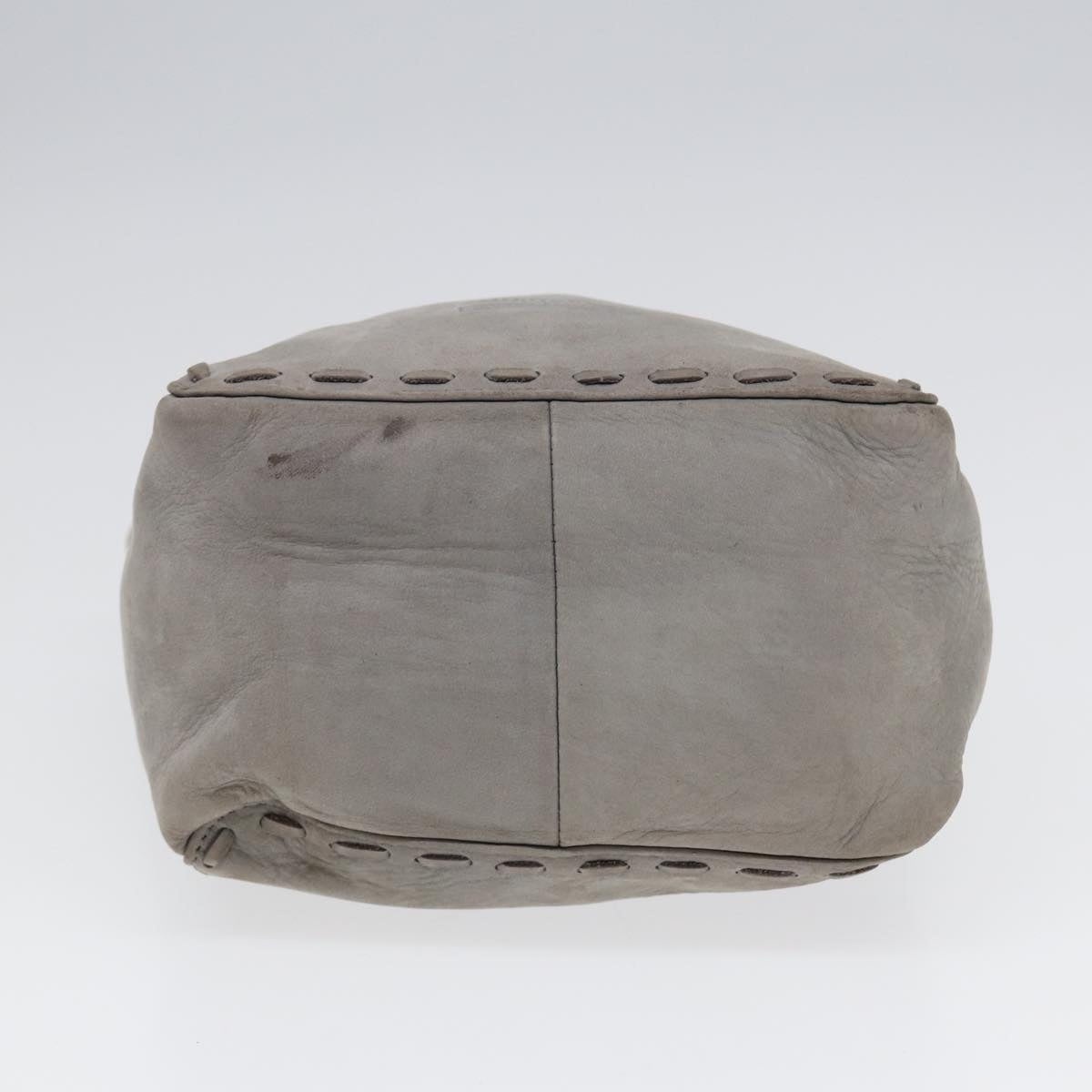 Burberry Hand Bag Leather Gray Silver - 5