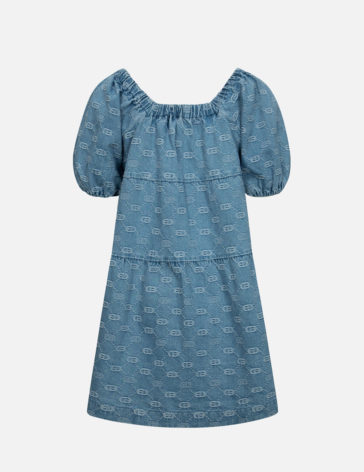 ALLOVER LOGO JACQUARD FASHION FIT DENIM DRESS - 2