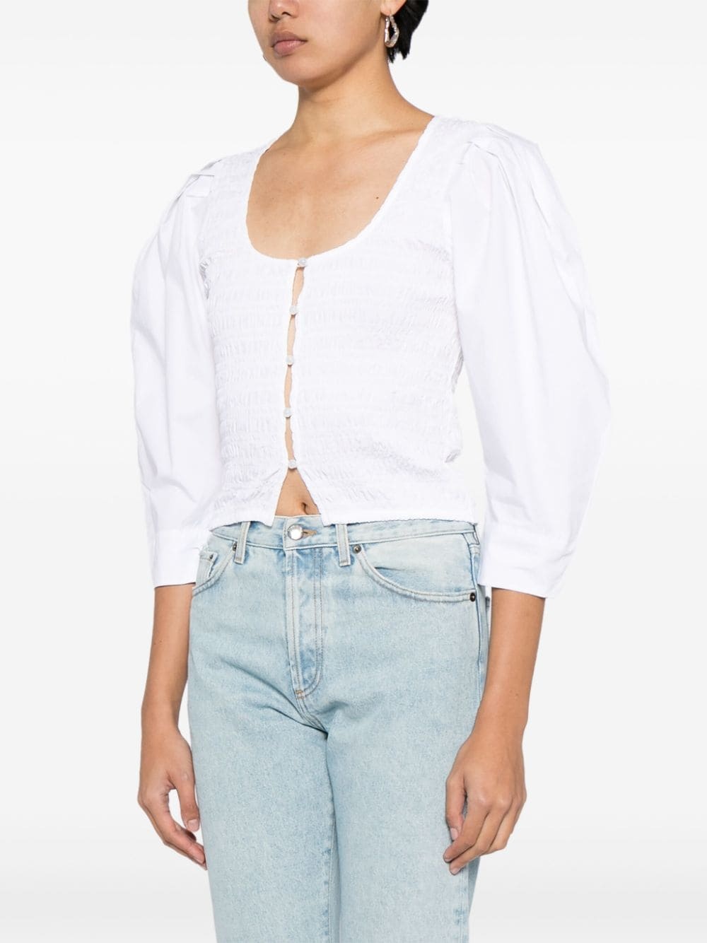 organic cotton-poplin blouse - 3