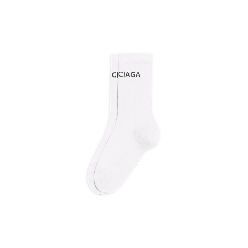 BALENCIAGA Women's Balenciaga Socks in White/black outlook