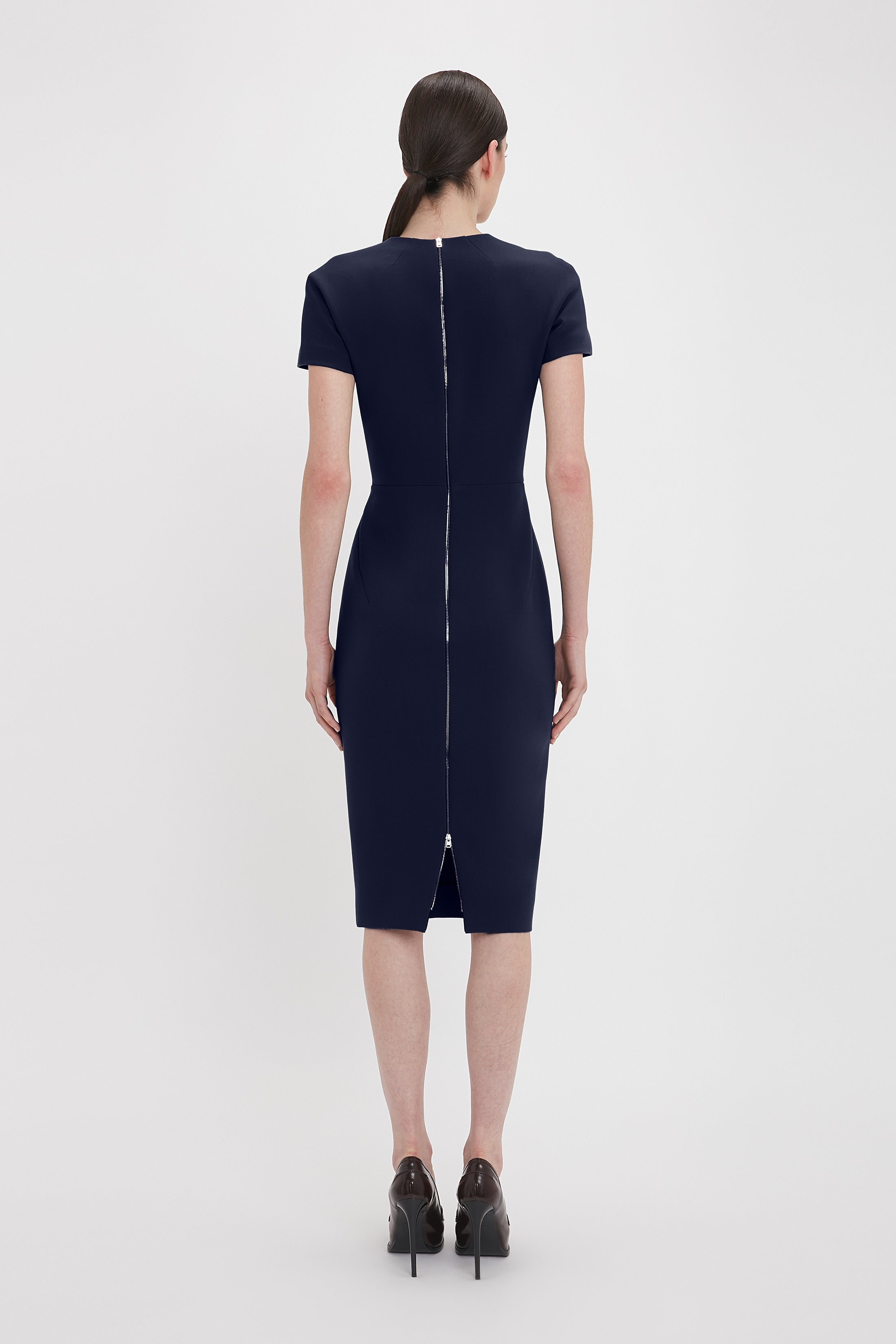 slim fit dress slacks Navy Linen Belted Shirt Dress main image 1