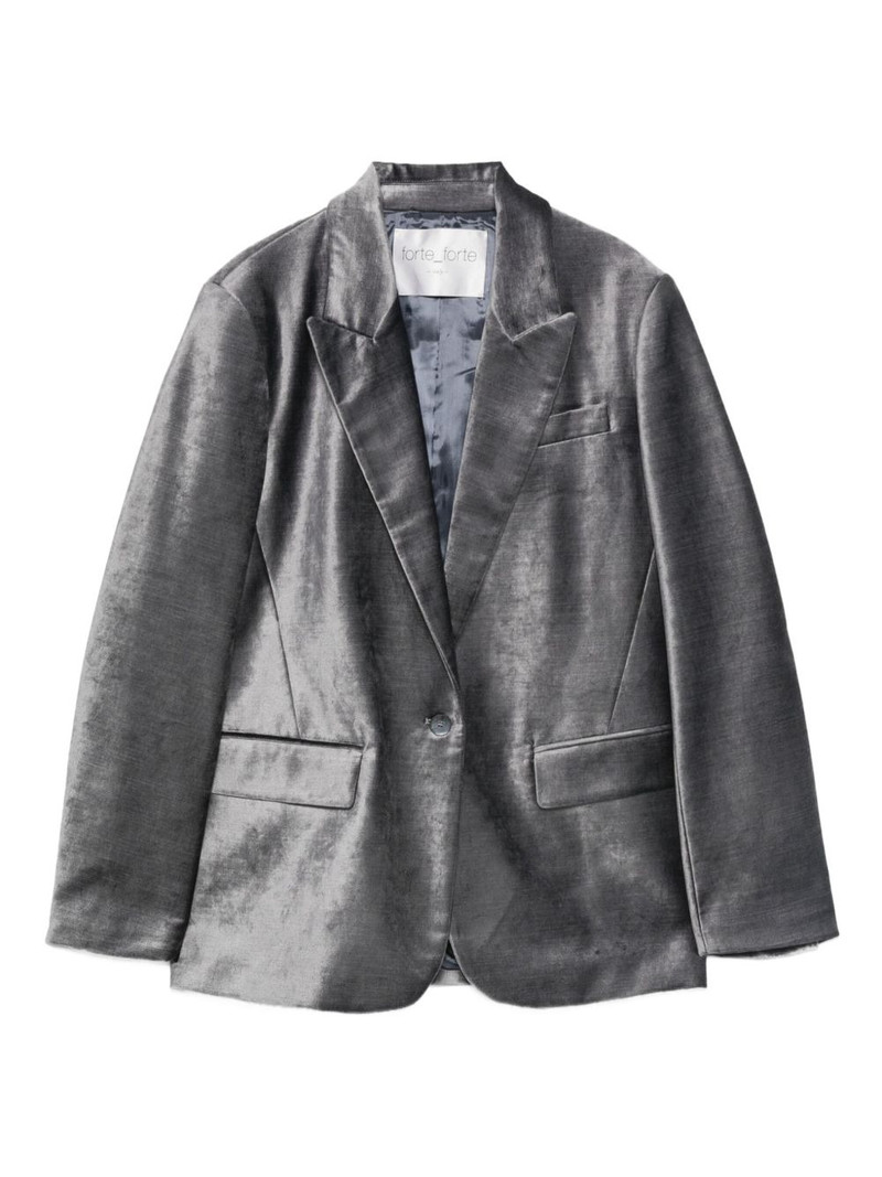 velvet single-breasted blazer 1
