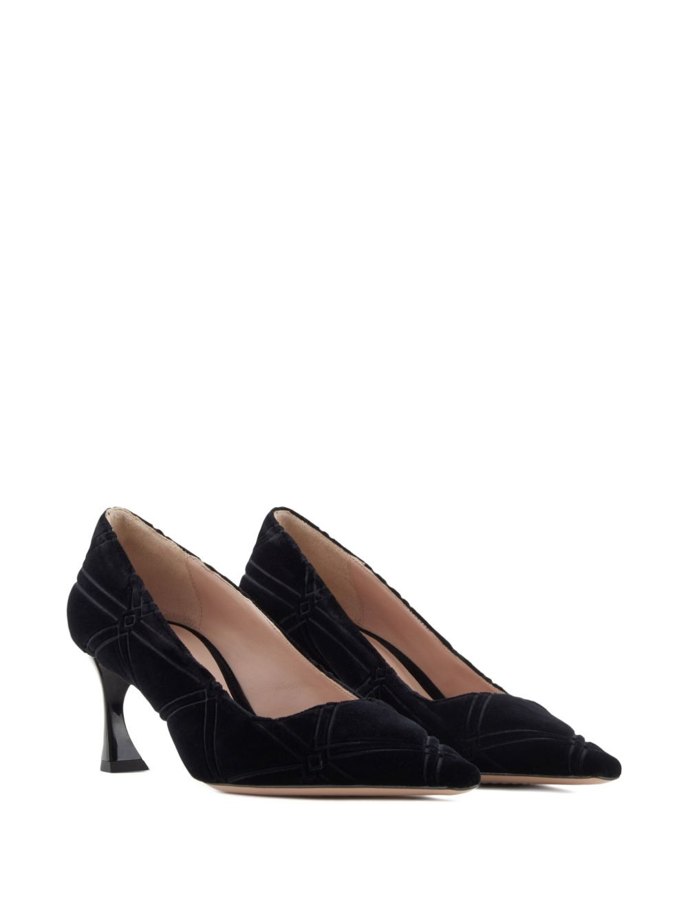 quilted pointed-toe pumps - 2