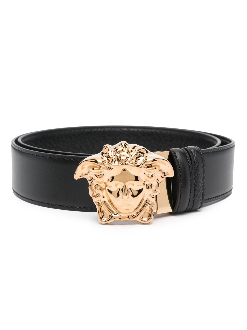 Medusa Head leather buckle belt - 1