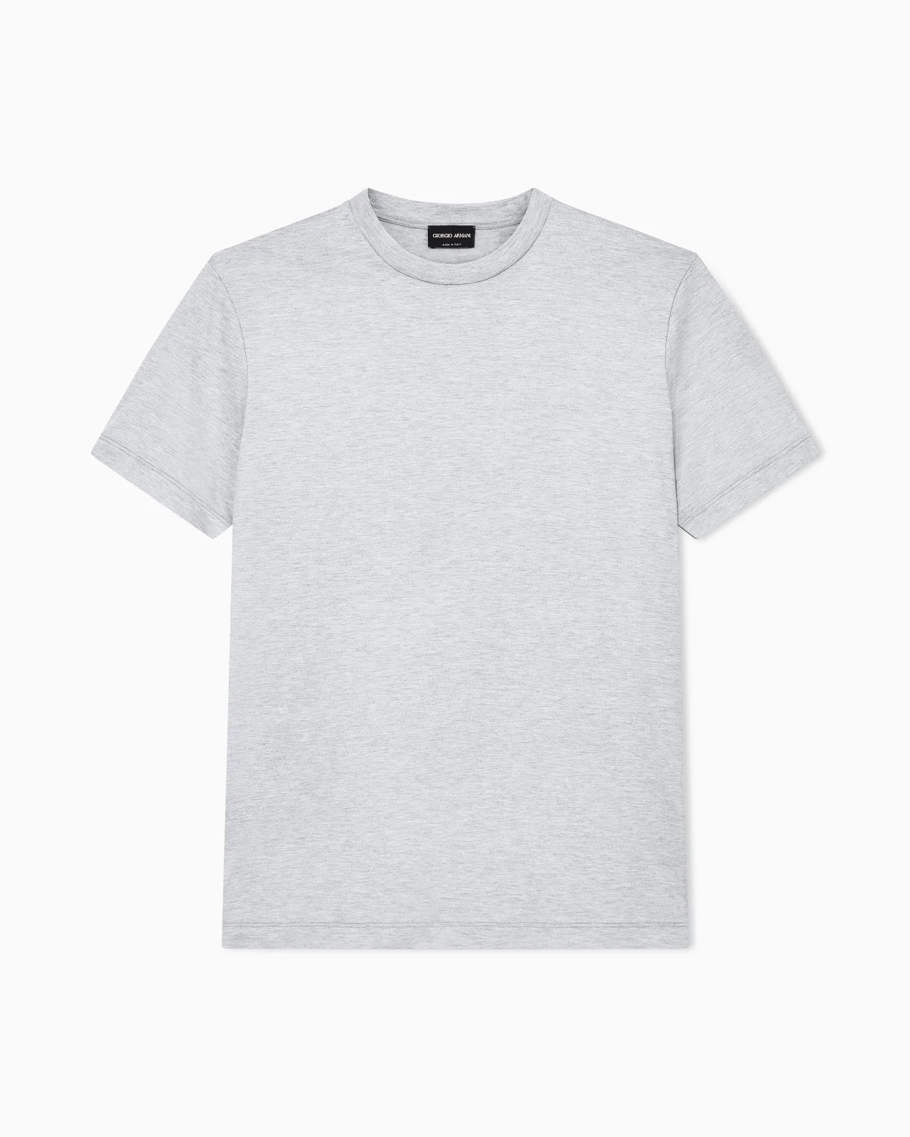 PLAIN-KNIT JERSEY T-SHIRT IN A SILK-AND-COTTON BLEND - 1