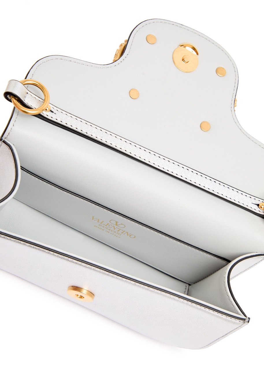 Valentino Locò Small Metallic Grained Leather Shoulder bag - 4