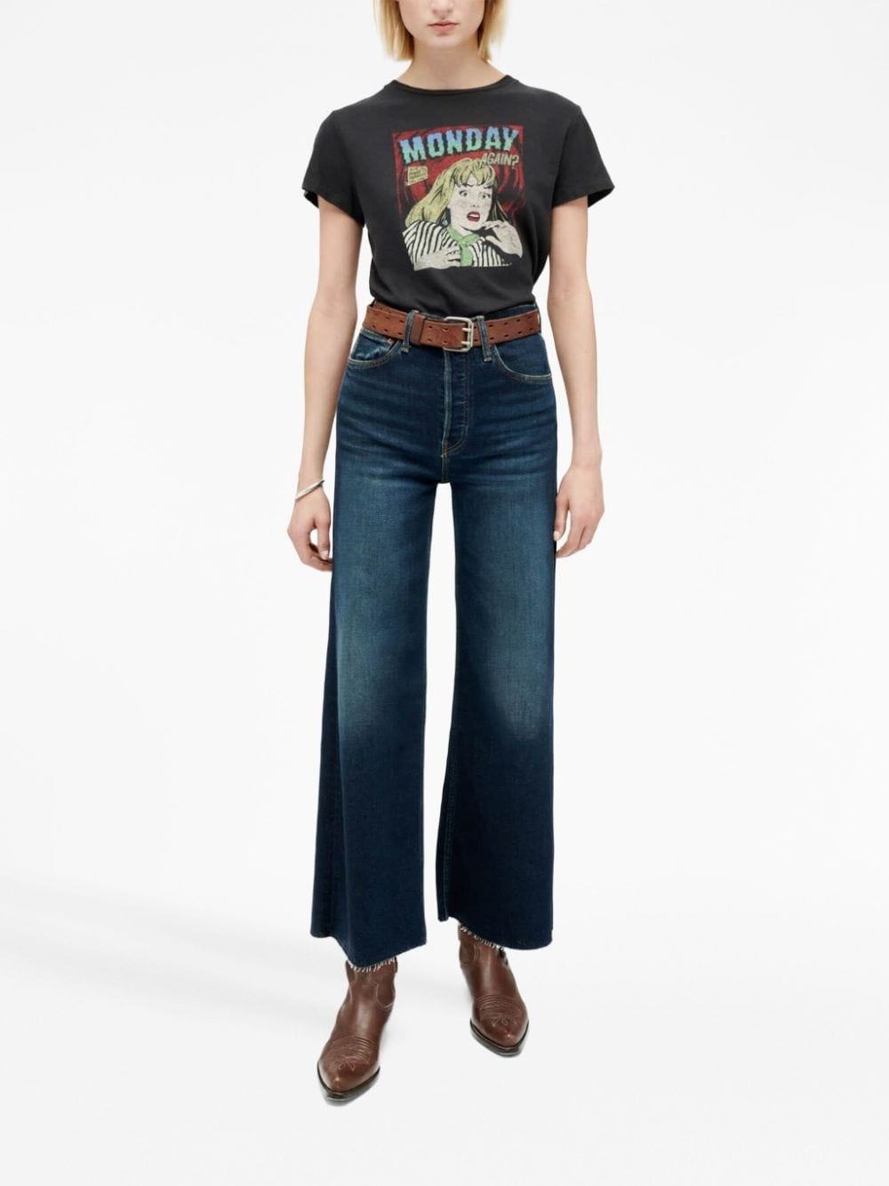 high-rise wide-leg jeans - 2