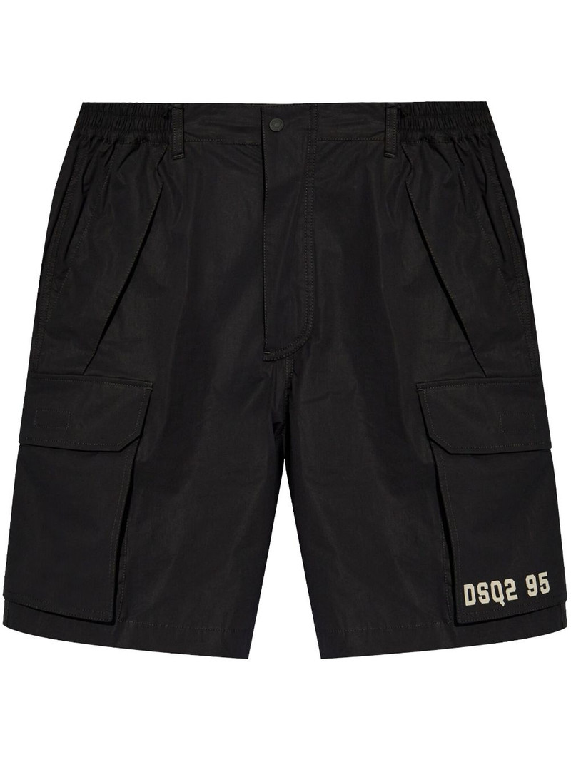 logo-print cargo shorts 1