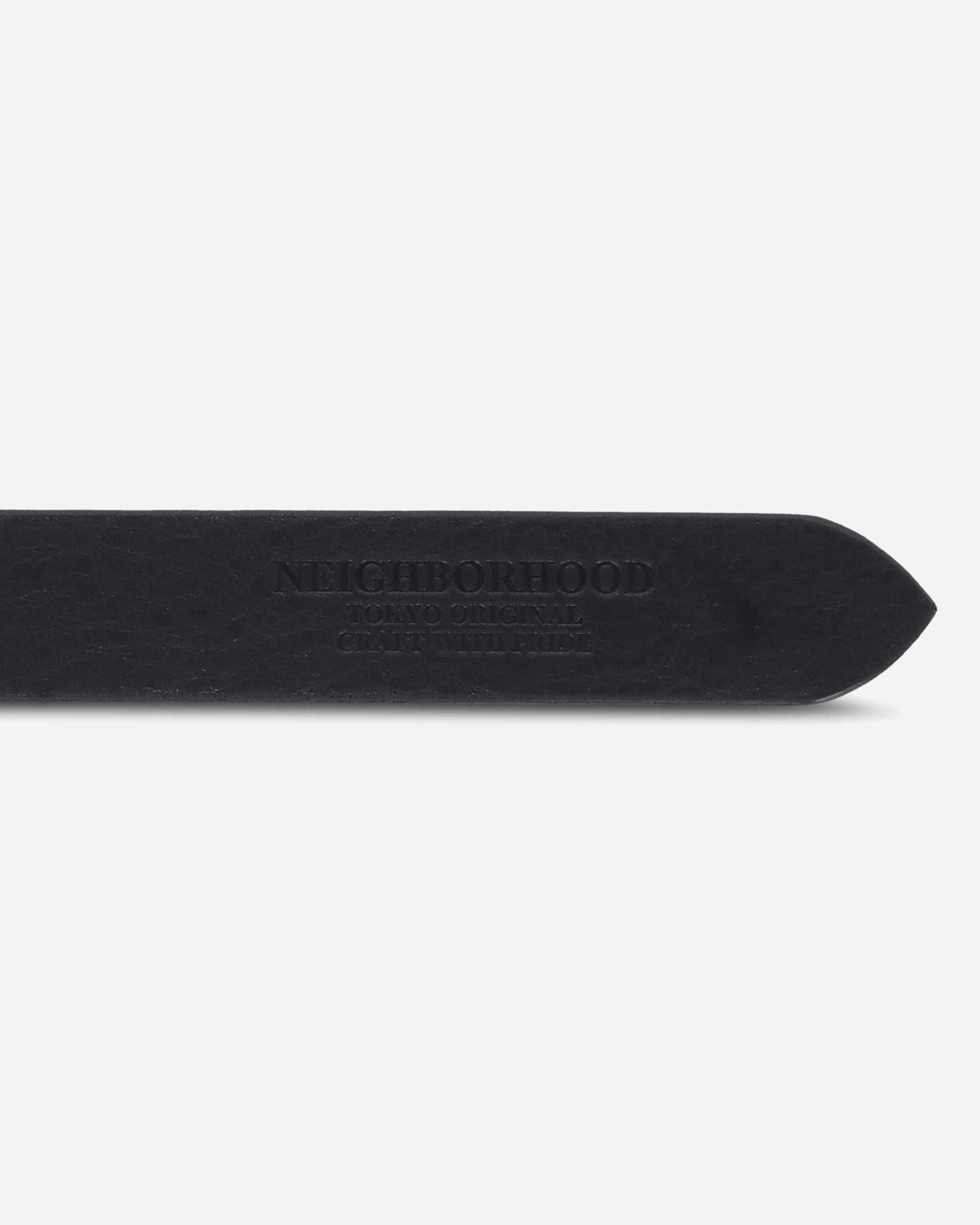 Leather Belt Narrow Black - 6