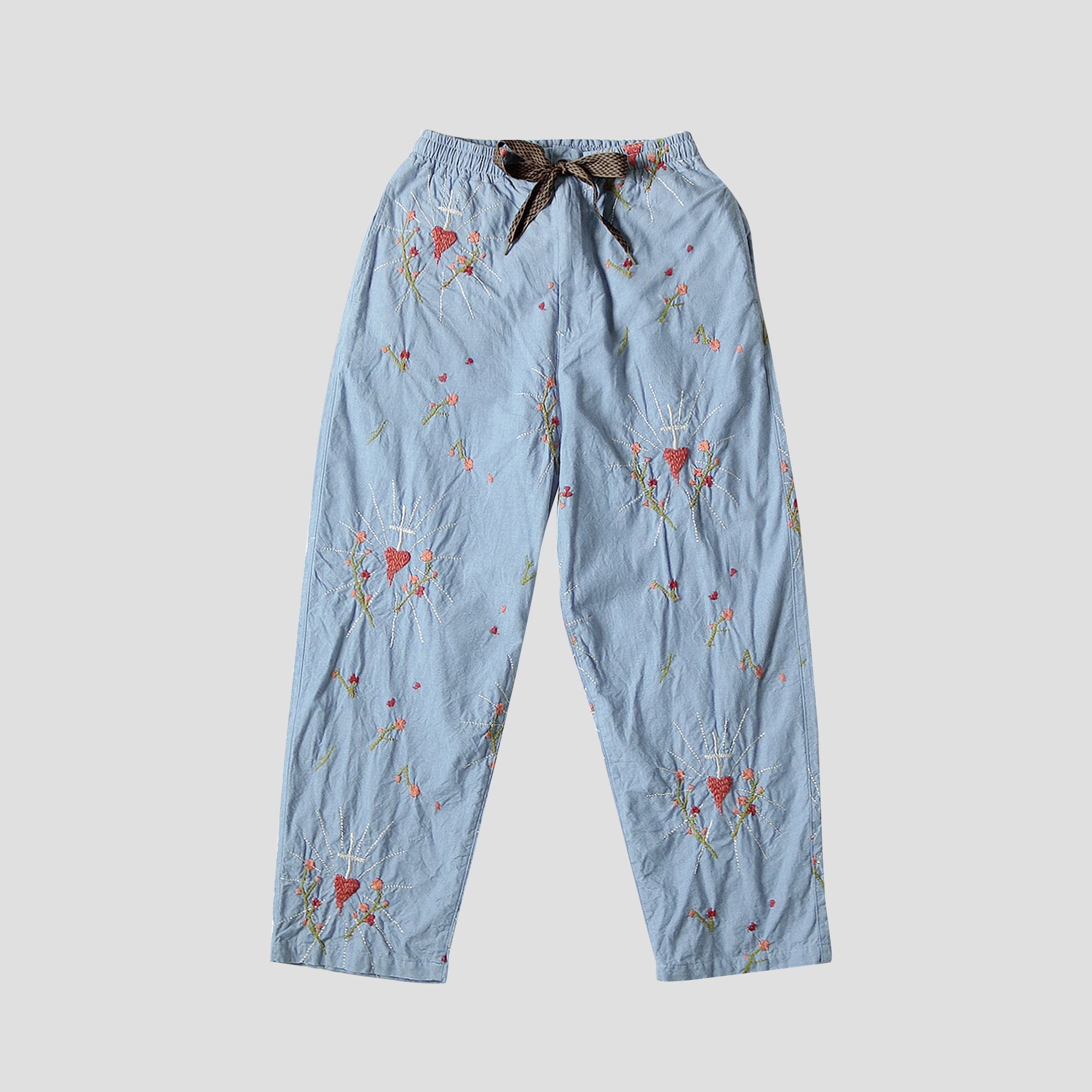 CHAMBRAY CORAZON EASY PANTS - 1