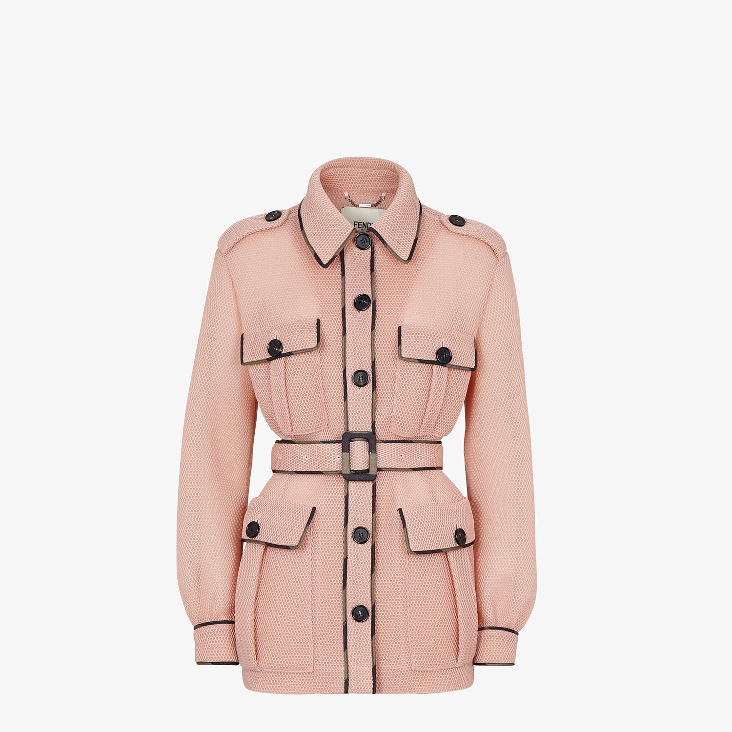 Safari jacket in pink tech mesh - 1