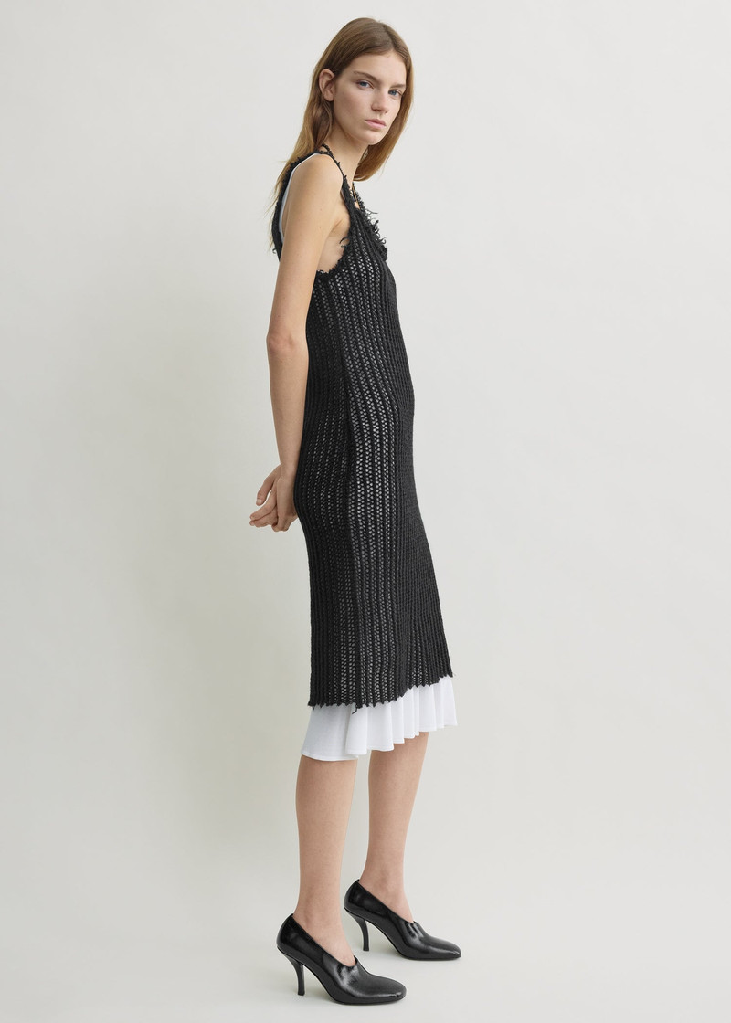 Mohair knit tank dress black 3