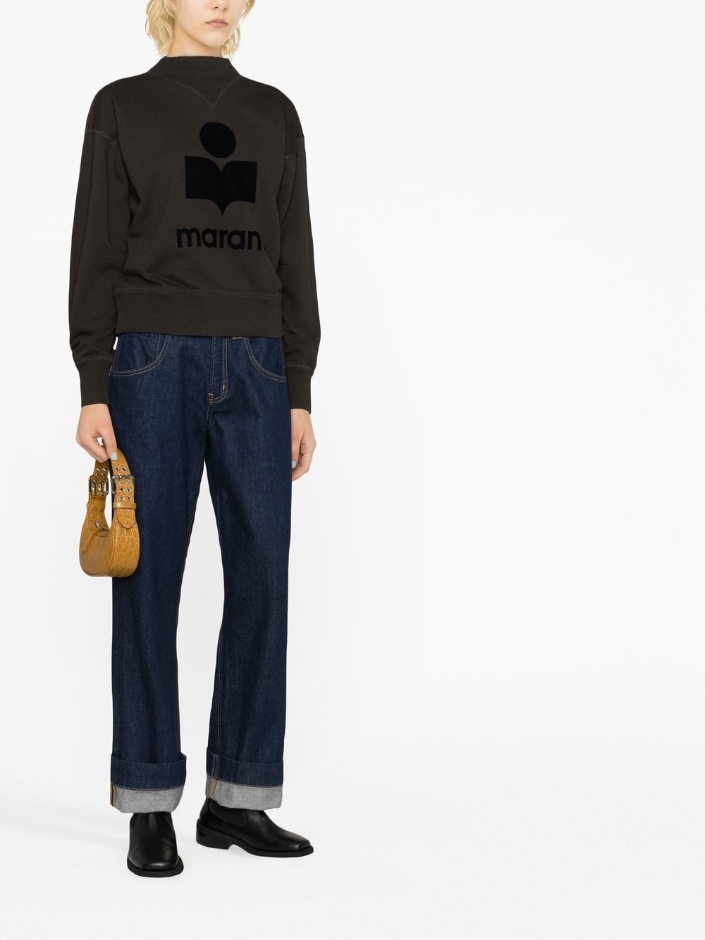 Moby logo cotton sweatshirt - 4