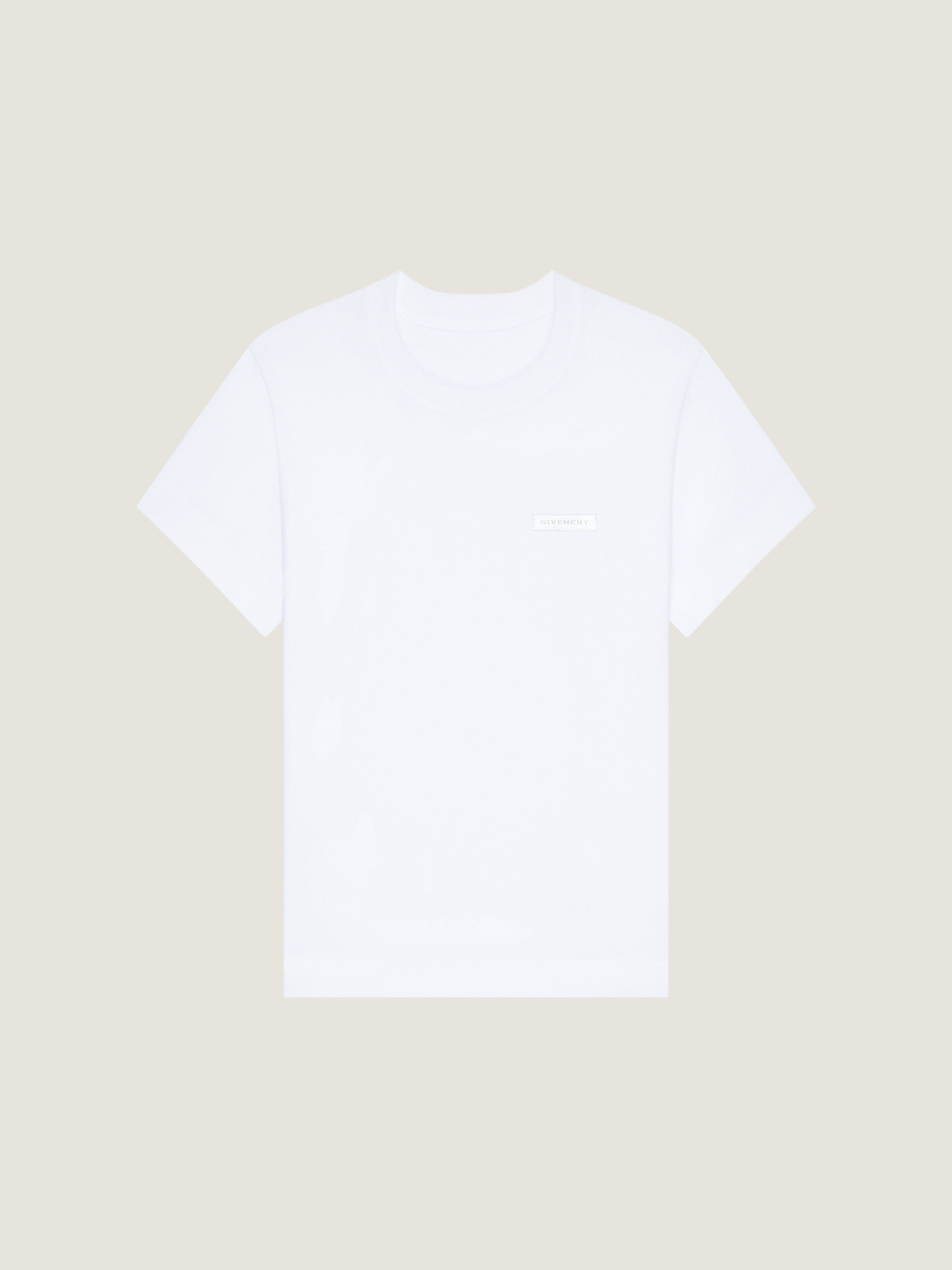 T-SHIRT IN COTTON WITH GIVENCHY PATCH - 1