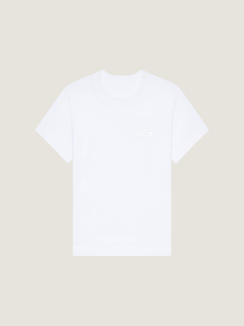 T-SHIRT IN COTTON WITH GIVENCHY PATCH 1