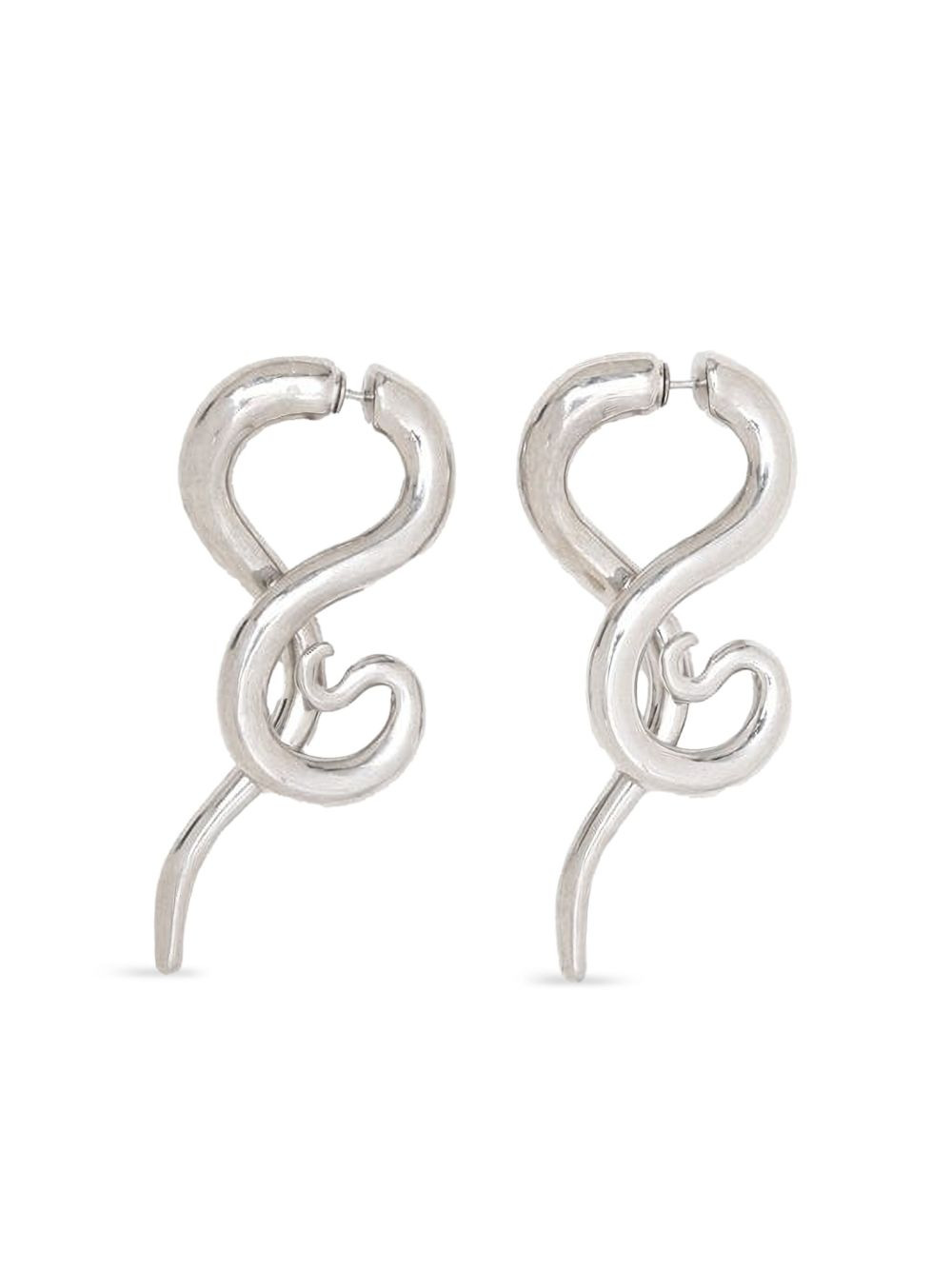 snake-shaped drop earrings - 1