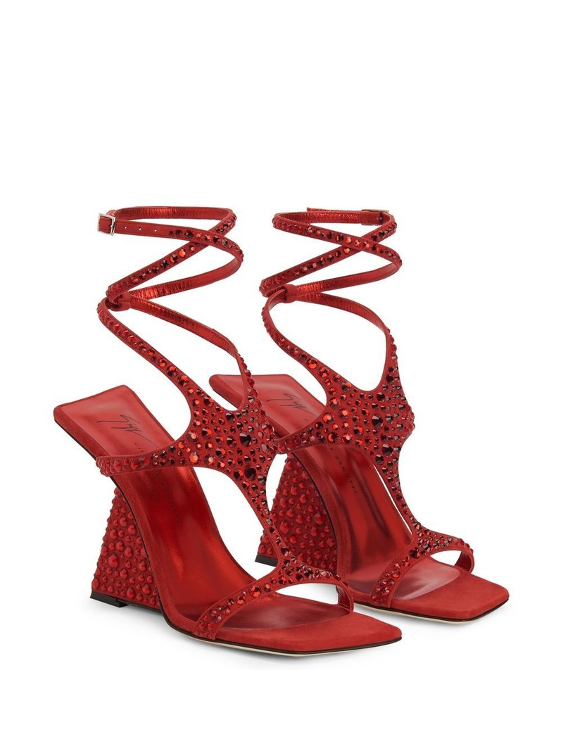 Giuseppe Zanotti Tutankamon 105mm crystal-embellished sandals outlook
