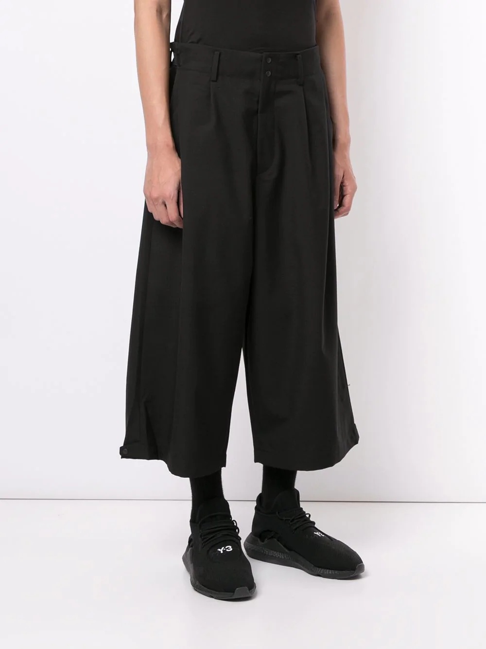 wide-leg cropped trousers - 3