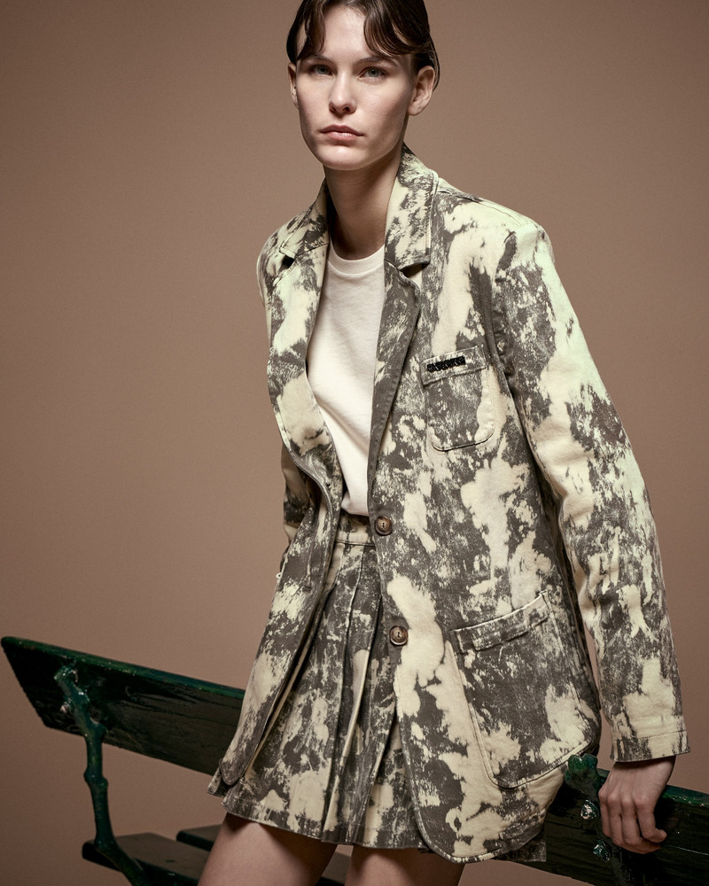 NEW YORK CAPSULE COLLECTION SINGLE-BREASTED TIE-DYE EFFECT GARMENT-DYED DRILL BLAZER 6