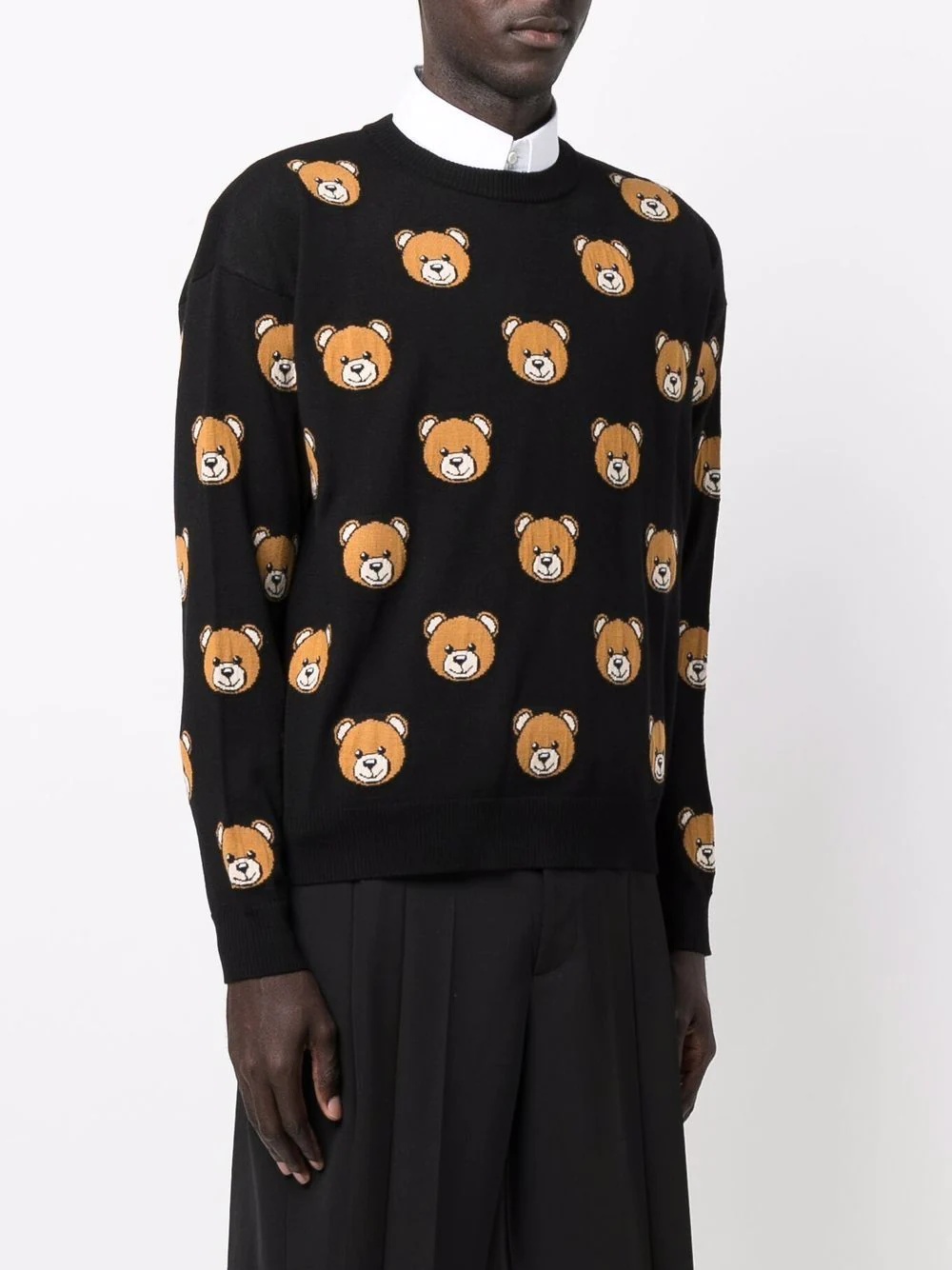 teddy bear print sweater - 3