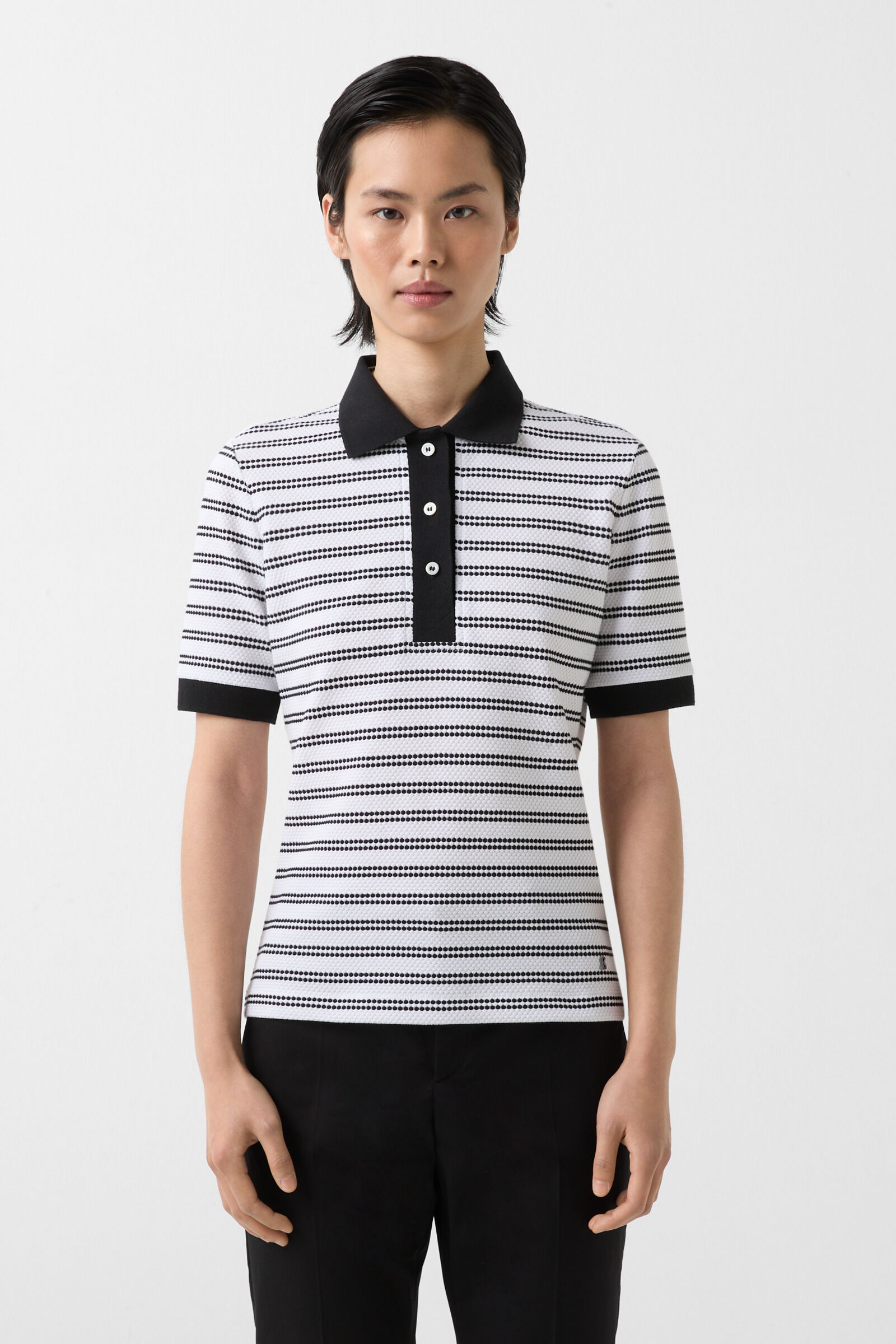 Wendy Polo shirt in Black/White - 2