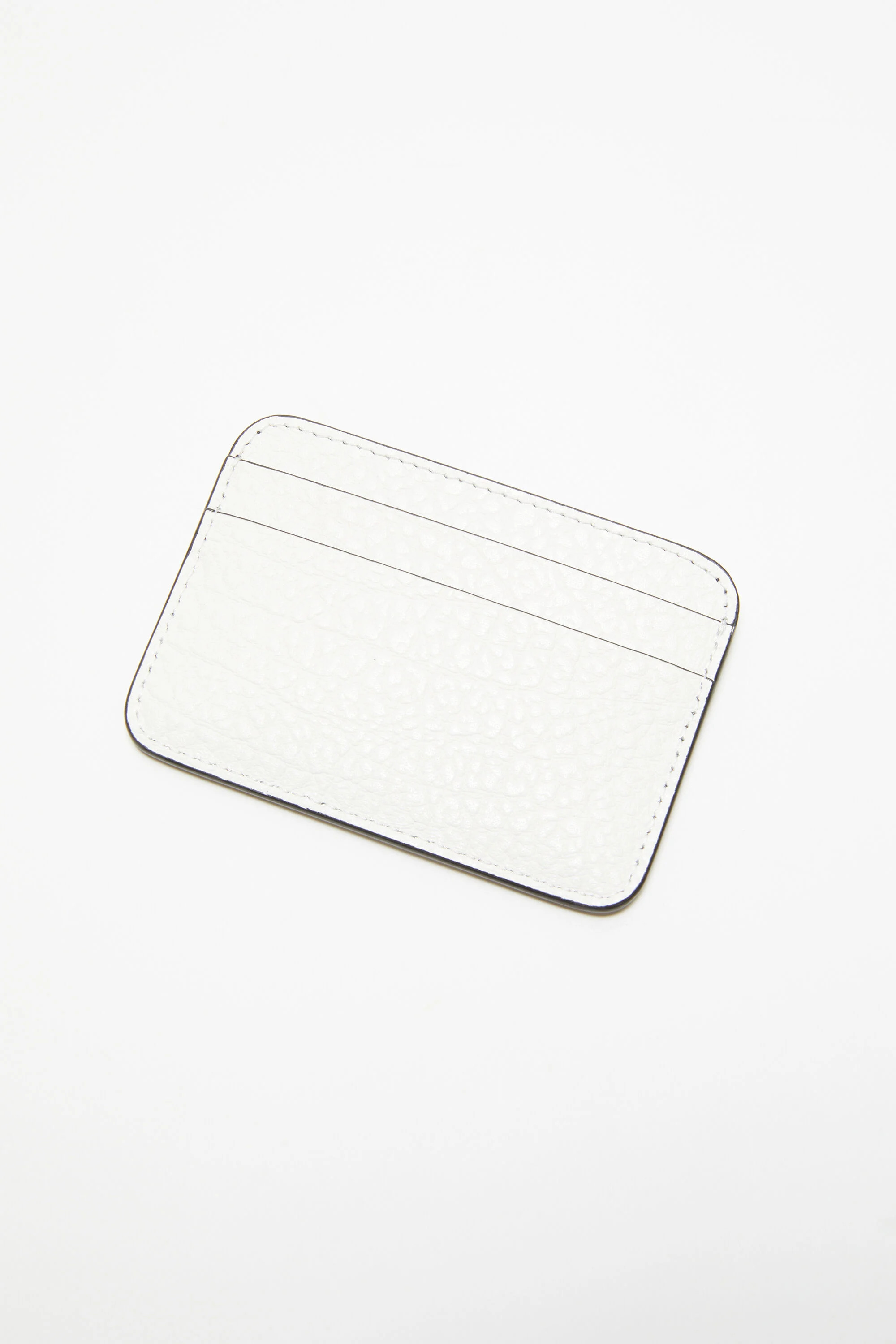 Leather card holder - White - 4