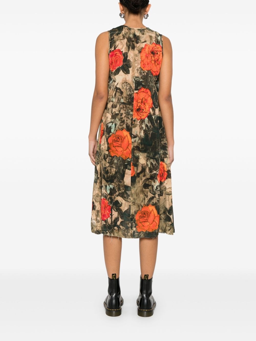 floral-print midi dress - 4