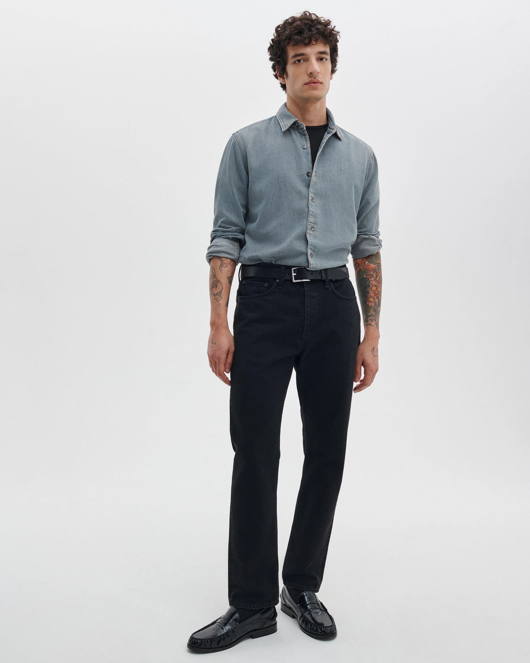 Finch Infuse Denim Shirt Ultra Featherweight in Infuse Napeague - 1